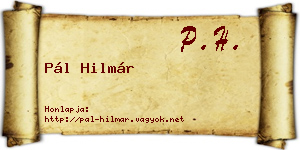 Pál Hilmár névjegykártya